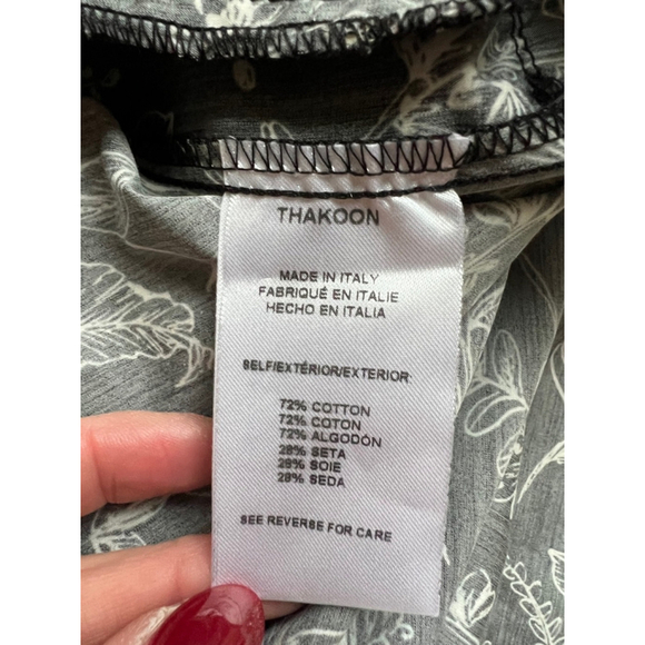 NWT Thakoon Women's Button Up Print Dress, Size 8, Black & White - Picture 9 of 9